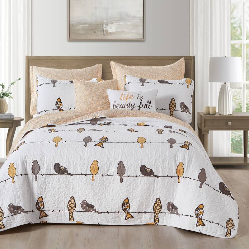 Lush Decor Rowley Birds 7 Piece Quilt Set