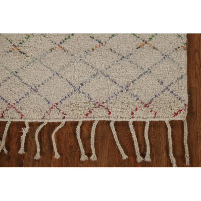 Trellis Moroccan Oriental Accent Rug Handmade Wool Carpet - 2'0"x 3'0"