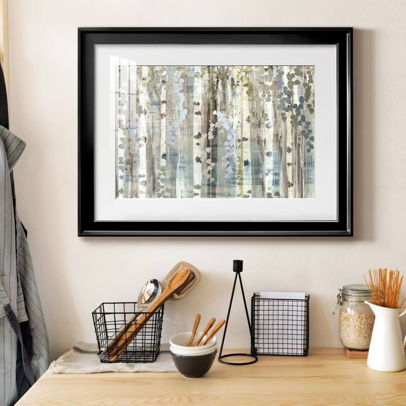 Birch Wood Meadow Premium Framed Print - Ready to Hang