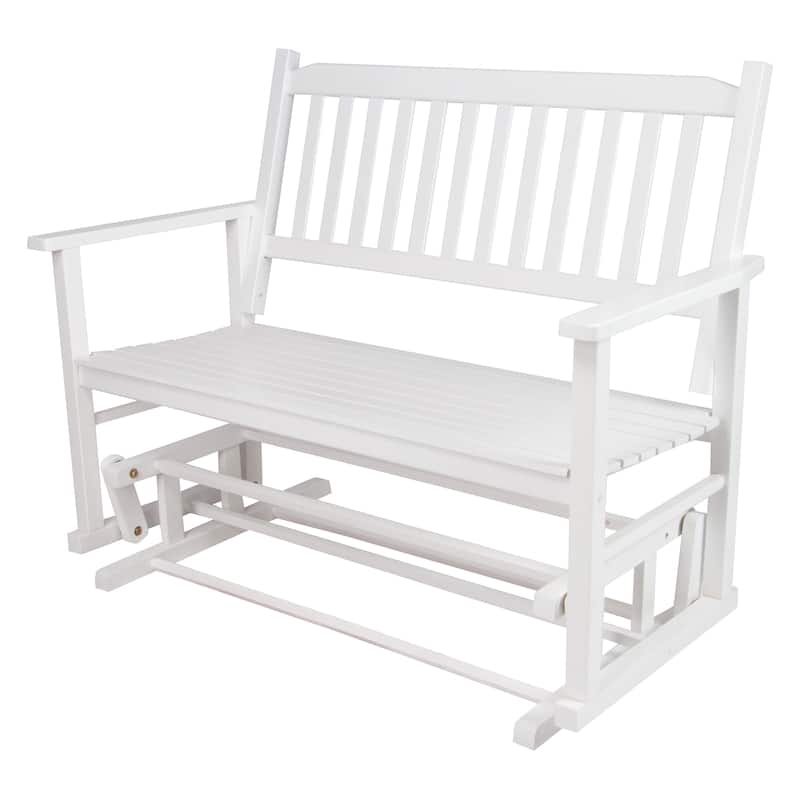 Torrey Loveseat Porch Glider Bench - 49.75-inch - White