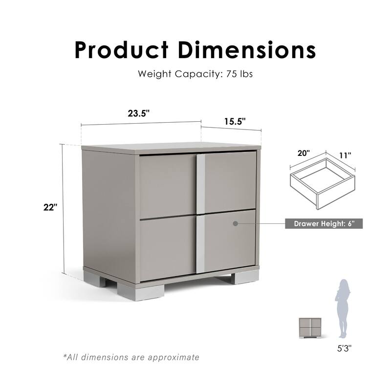 Furniture of America Erina Modern Glossy 3-Piece Panel Bedroom Set