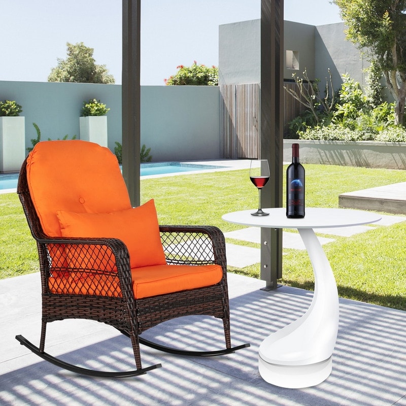 Outdoor wicker shop rocking chair cushions