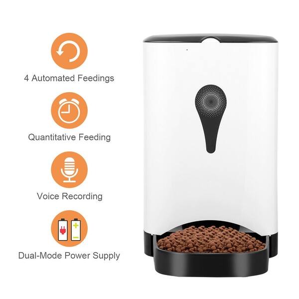Shop Gymax Automatic Pet Feeder For Dog Cat Food Dispenser Voice