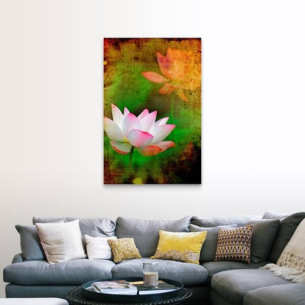 Shop Chinese Painting Style Lotus Canvas Wall Art Overstock 16479276