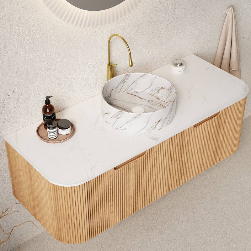 Wall Mounted Bathroom Vanity with Sink