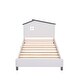preview thumbnail 3 of 10, Twin Size Wood Platform Bed with House-Shaped Headboard