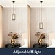 preview thumbnail 8 of 17, LALUZ Modern 1-Light Black Gold Kitchen Island Pendant Light with Clear Glass for Dining Room
