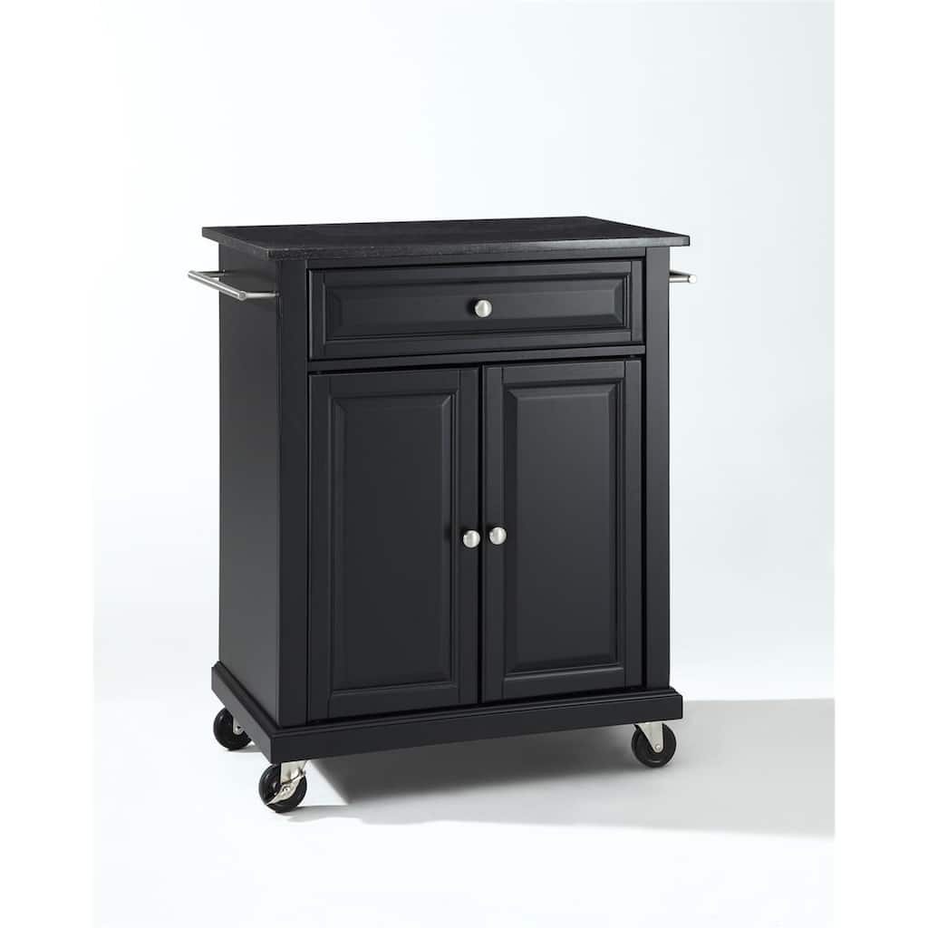 Kitchen Cart Granite Top Mobile Island Storage, Adjustable Shelf, Kitchen Organizer, Rolling Utility Cart