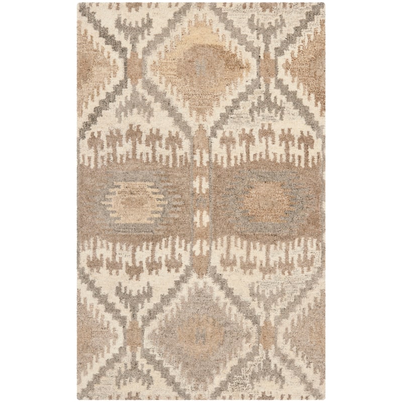 SAFAVIEH Handmade Wyndham Alisha Modern Wool Rug - 2'6" x 4' - Natural/Multi
