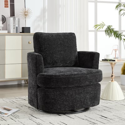 Swivel Chair, Metal 360 Degree Rotating Chassis, Easy To Assemble