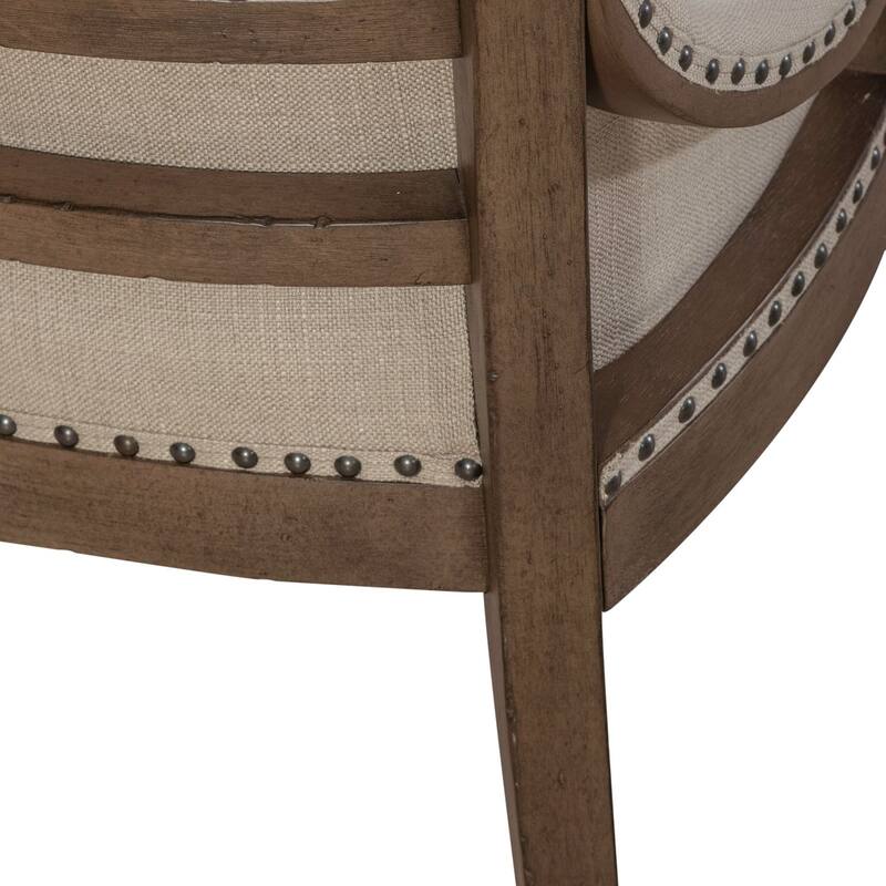 Americana Farmhouse Upholstered Shelter Side Chair (Set of 2)