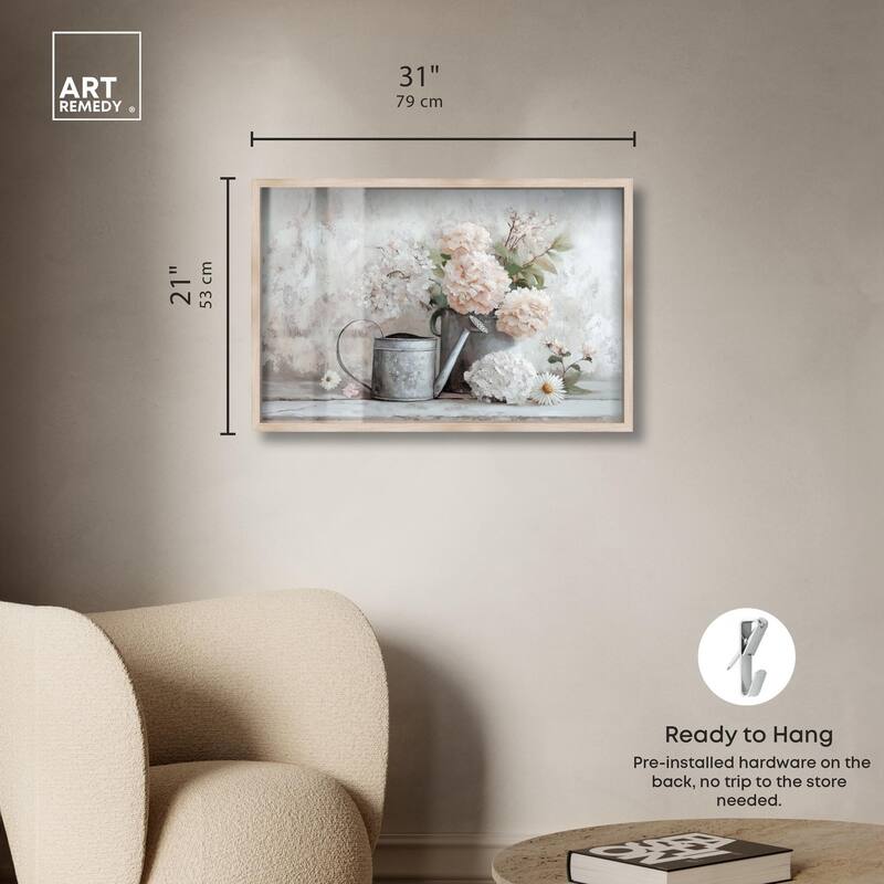 Can and White Blooms Shadowbox by Art Remedy