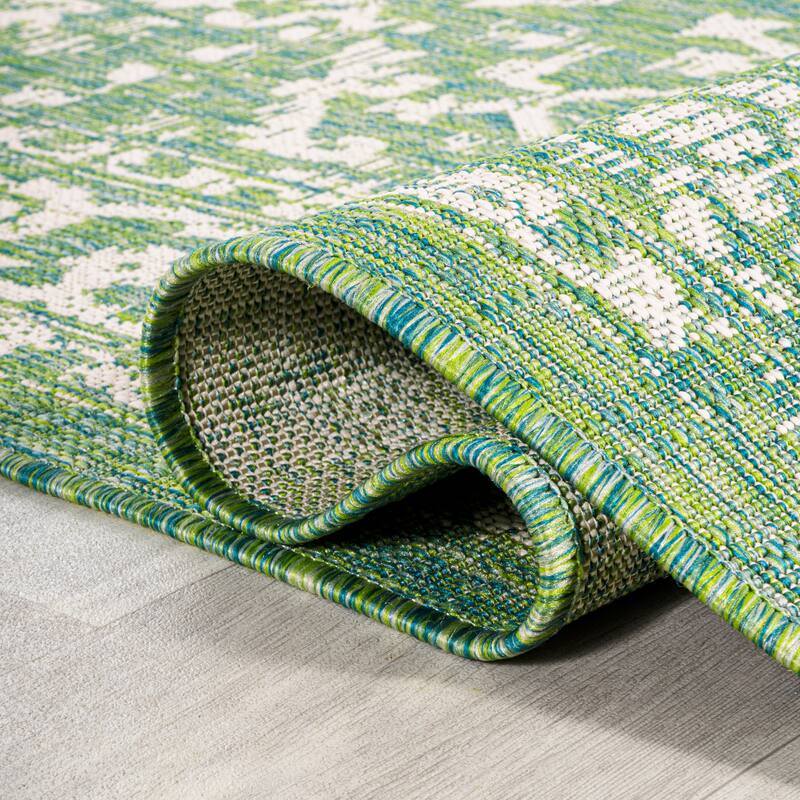JONATHAN Y Medallion Textured Weave Indoor/Outdoor Area Rug