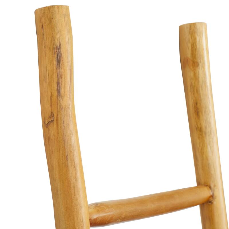 Teak Wood Handmade 4 Rack Ladder - White or Brown - Roche River Decor