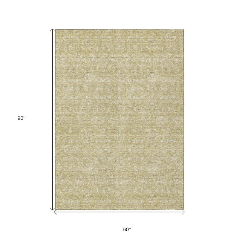 HomeRoots Floral Transitional Rectangle Outdoor Rug
