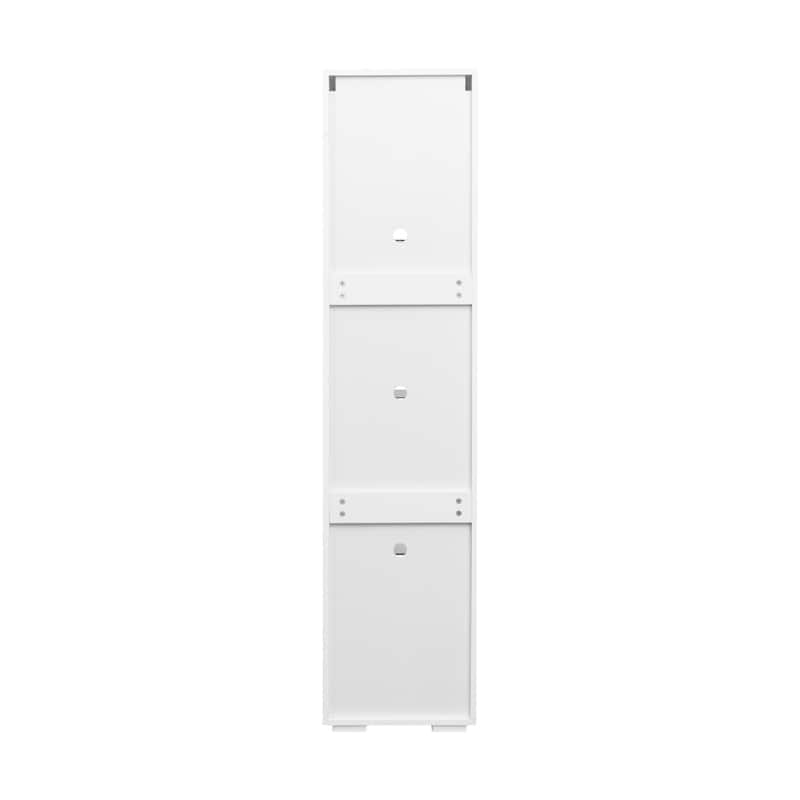 4-Tier Storage Display Cabinet with Shelves, LED Light Accent Cabinet Curio Cabinet Modern Side Cabinet for Living Room