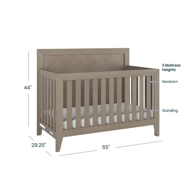dimension image slide 1 of 2, Child Craft Kieran 4-in-1 Convertible Crib
