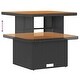 preview thumbnail 22 of 39, vidaXL 3/4 Piece Garden Dining Set with Cushions Black Poly Rattan Acacia