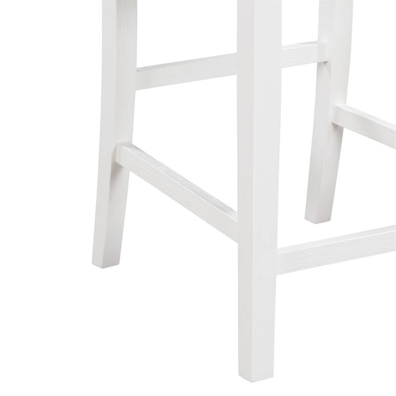 3-Piece Counter Height Dining Table with Shelves and 2 Chairs