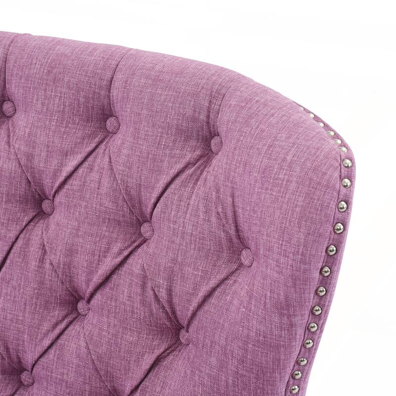 Upholstered Lounge Chair with Nailhead Trim