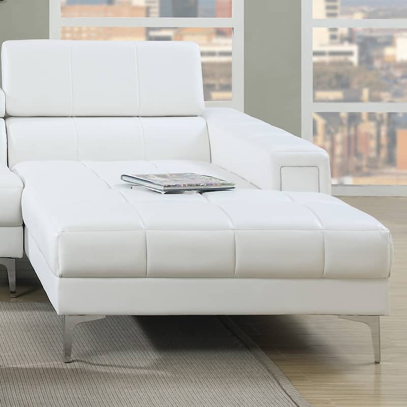 Sectional Sofa with Adjustable Headrest-Ottoman Not Included