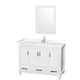 Option White / Carrara Cultured Marble Top / Brushed