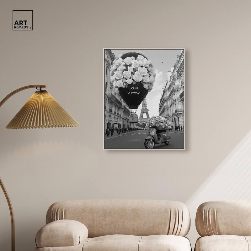 Scooter and Glam Balloon Canvas by Art Remedy