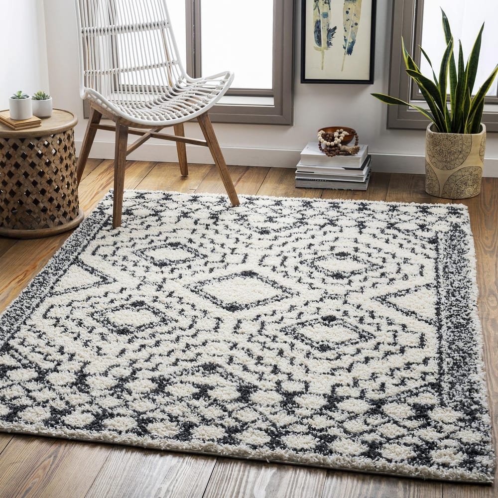 Livabliss Bohemian & Eclectic Beni Shag Tribal Area Rug