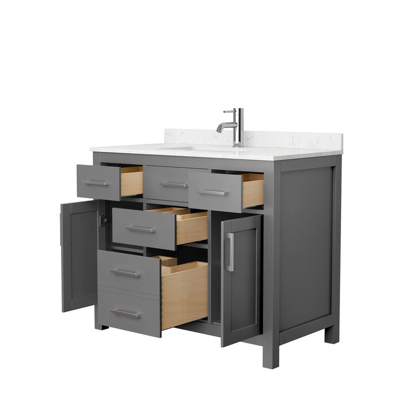 Beckett 42 Inch Single Vanity, Cultured Marble Top