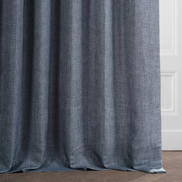 Exclusive Fabrics Italian Faux Linen Curtain (1 Panel)