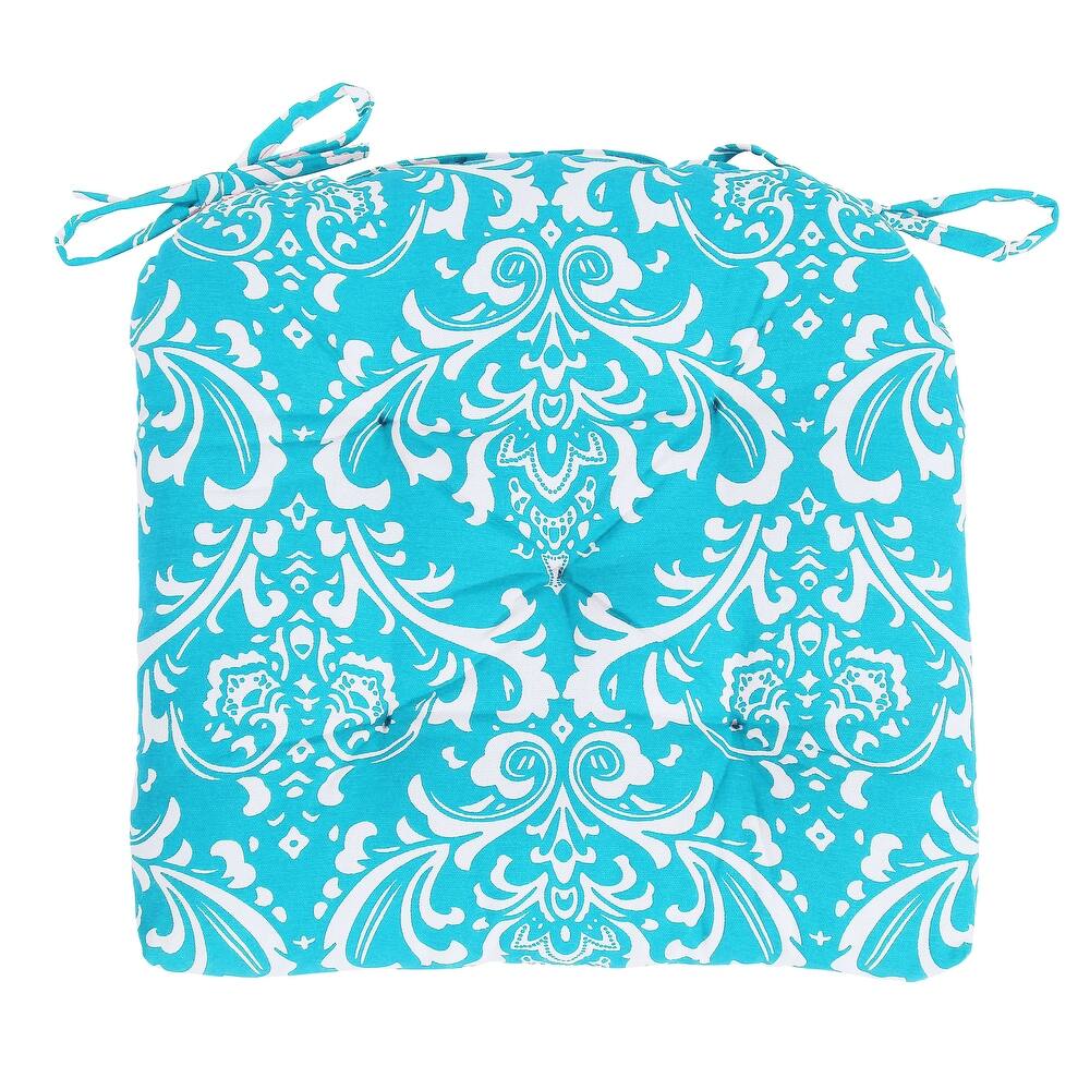 Cotton Comfortable Chair Pad with Ties for Dining | Office | Kitchen | Home | Living Room 16”x16'' (Set of 2)