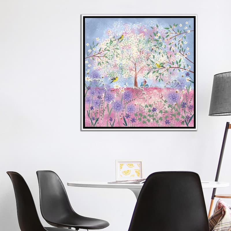 iCanvas "Periwinkle Spring Flora" by Joy Laforme Framed Canvas Print