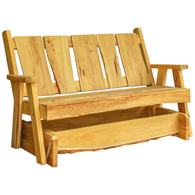 Live Edge Locust Wood 5' Timberland Glider Bench