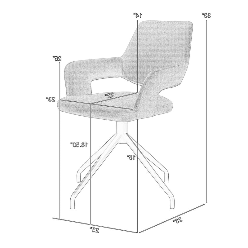 Black/Gray Fabric Upholstered Metal Frame Dining Chair, Set of 2, Sturdy Dining Chair for Dining Rooms - 21.75