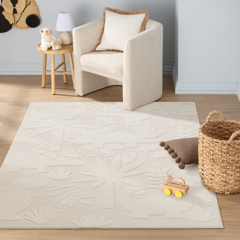 TOWN & COUNTRY PLAY Dinosaur Jungle Party Kids Area Rug