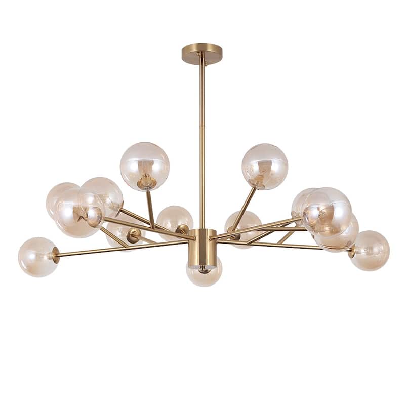 15-light Glass Globe Bubble Sputnik Chandelier