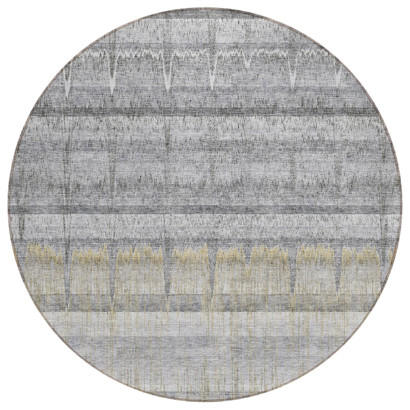 Machine Washable Indoor/ Outdoor Chantille Abstract Ombre Rug