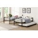 preview thumbnail 10 of 13, Black Twin over Twin Size Metal Bunk Bed Frame with Trundle