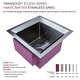 preview thumbnail 4 of 9, Transolid 15-in x 15-in x 9-in Undermount Stainless Kitchen/Bar Sink, SinkPocket, Grid, Strainer - 15-in x 15-in x 9-in