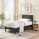preview thumbnail 21 of 58, VECELO Tufted Upholstered Kids Bed with Adjustable Headboard,Twin Size Bed Set of 2