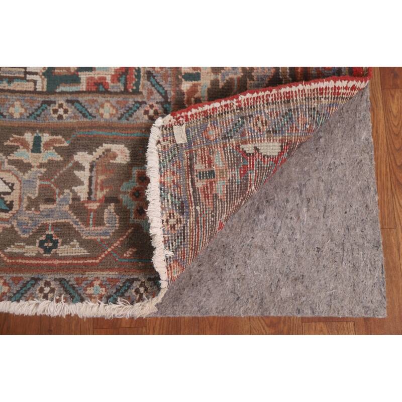 Hand Knotted Oriental 100% Wool Carpet Traditional Medallion Red Heriz Area Rug - 11' 5'' X 8' 5''