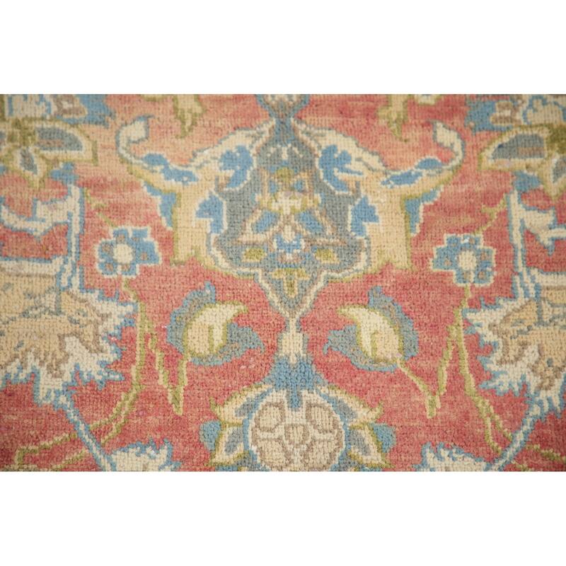 Hand Knotted Oriental 100% Wool Carpet Traditional Floral Oranges & Rust Najafabad Area Rug - 12' 3'' X 8' 1''