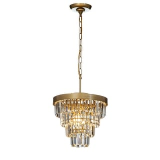 Glam Cone Shape Tierd Crystal Chandelier
