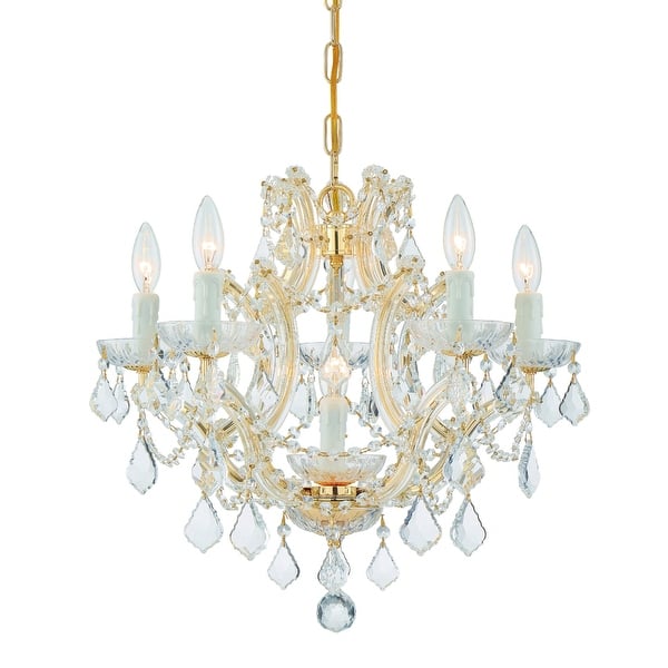 slide 2 of 5, Crystorama Lighting Group Maria Theresa 6 Light 20" Wide Chandelier Gold