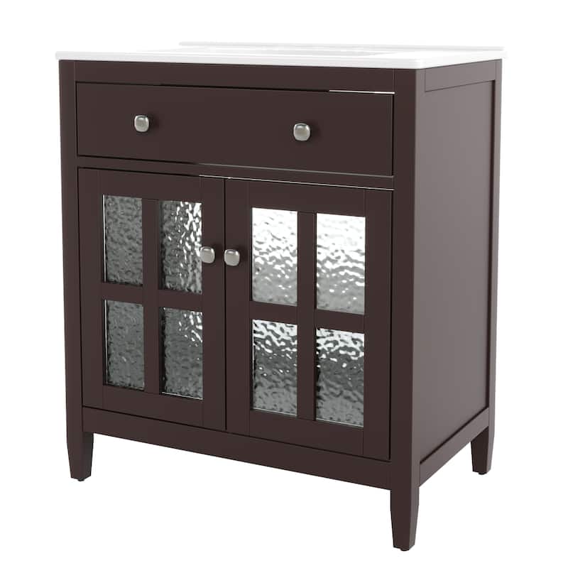 Christopher Knight Home-Josie 30-Inch Bathroom Vanity with Ceramic Sink