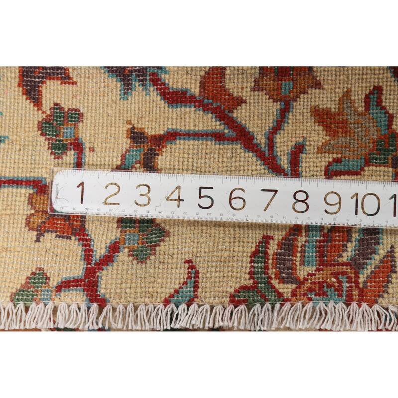 Hand Knotted Oriental 100% Wool Carpet Traditional All-Over Beige & Ivories Kazak Area Rug - 3' 0'' X 2' 0''