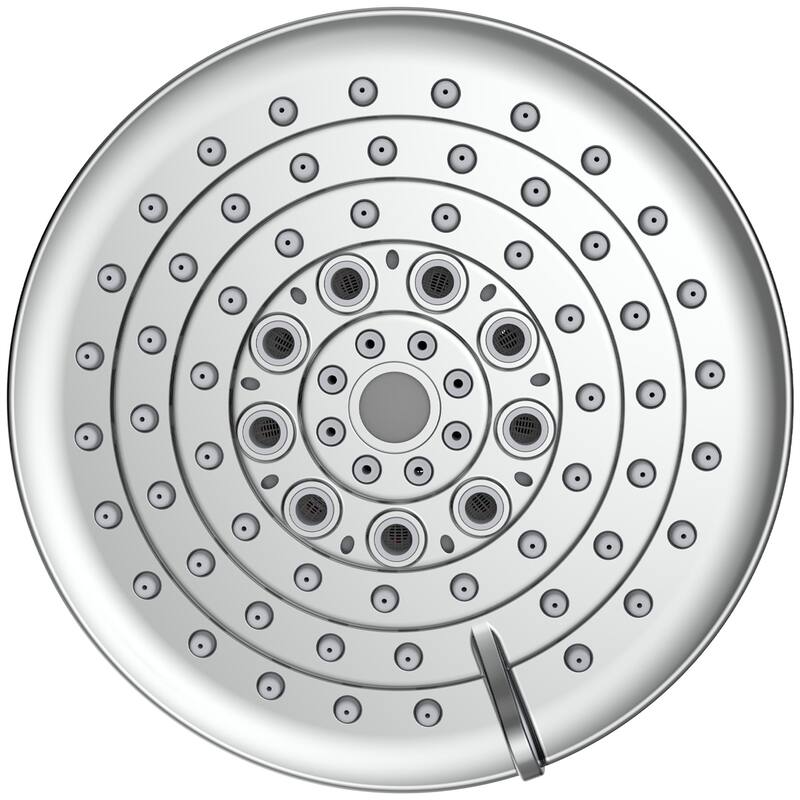 6 Spray Settings 5 Inch Adjustable High Pressure Rainfall Shower Head with Anti-Clogging Nozzles NOT INCLUDED SHOWER ARM