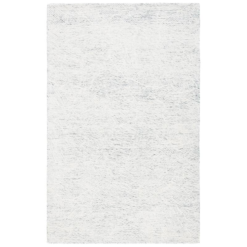 SAFAVIEH Handmade Metro Rozsika French Country Wool Rug - 8' Square - Dark Grey/Ivory