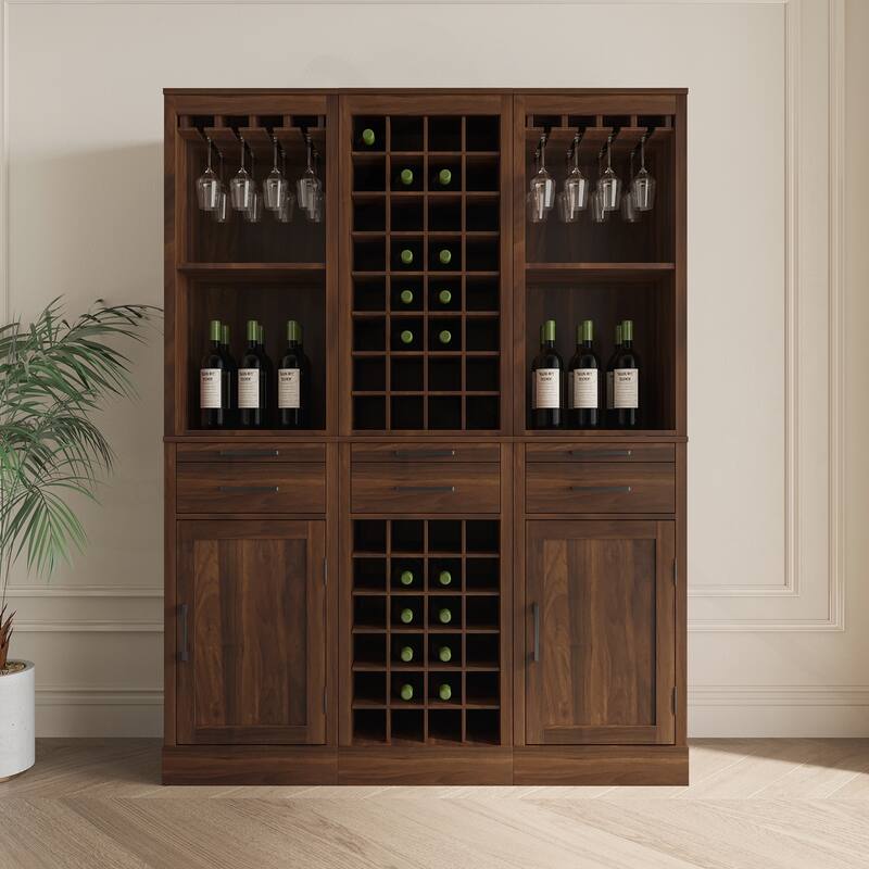 Versatile Modular Wine Cabinet with Ample Storage for Wine Enthusiasts