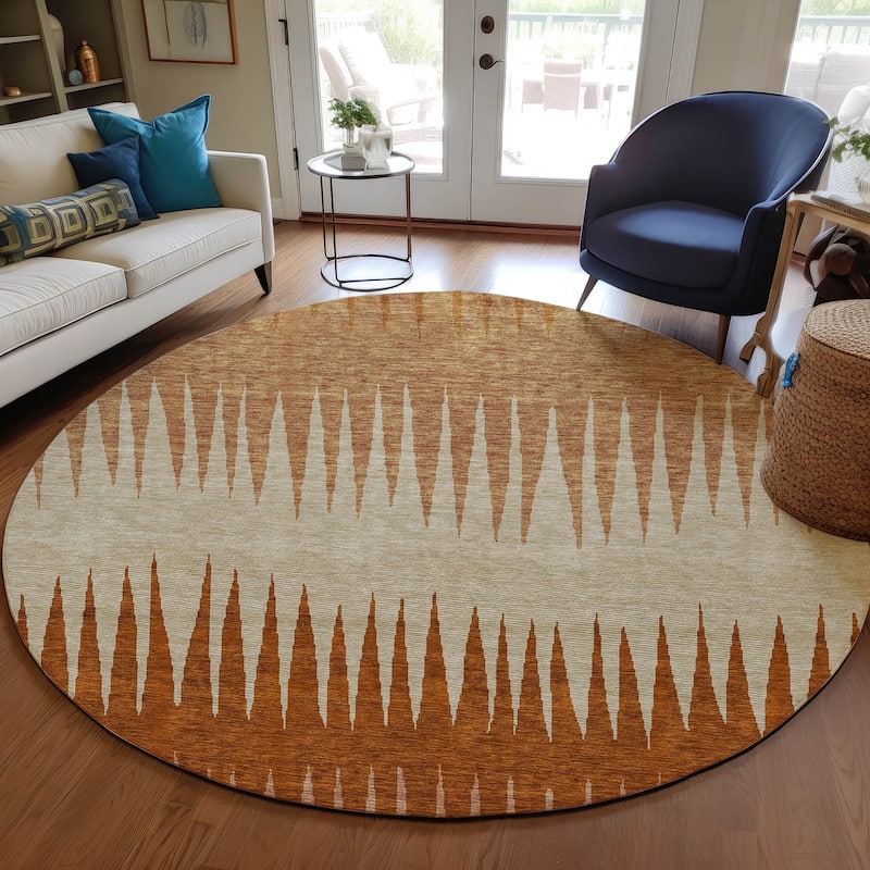 Machine Washable Indoor/ Outdoor Chantille Contemporary Ombre Rug